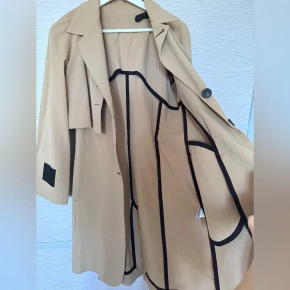 AVTANDIL 2 in 1 Trench Coat In Beige Sz. S - Picture 4 of 16